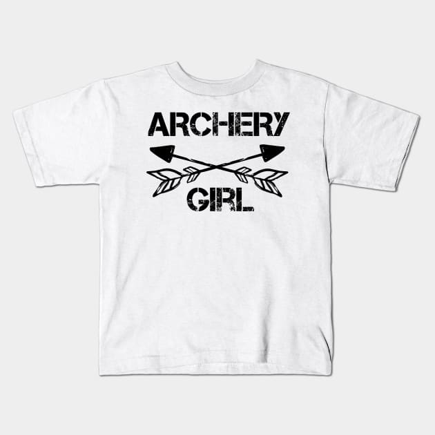 archery gift for girls Kids T-Shirt by othmane4